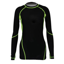 Color Stitching Ladies Womens Nylon Polyester Compression Shirt